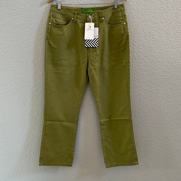 Free People • Sandrine Rose Green High Waist Denim Jeans - Picture 1 of 7